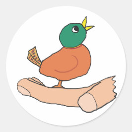 Ein Vogel in der Hand ist in Bush zweitrangig Runder Aufkleber