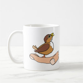 Ein Vogel in der Hand Kaffeetasse