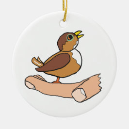 Ein Vogel in der Hand Keramik Ornament