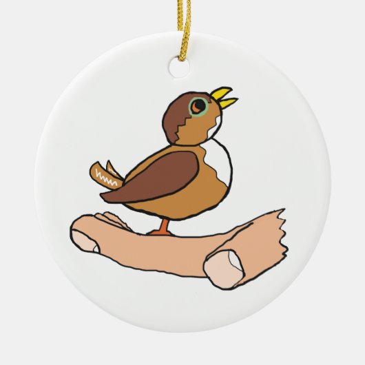 Ein Vogel in der Hand Keramik Ornament (Vorne)