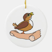 Ein Vogel in der Hand Keramik Ornament (Hinten)