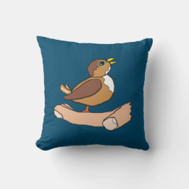 Ein Vogel in der Hand Kissen