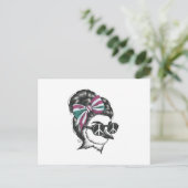 ein Vogel mit elegant gestyltem Haar Postkarte (Stehend Vorderseite)