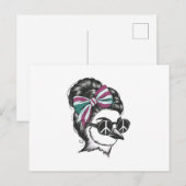 ein Vogel mit elegant gestyltem Haar Postkarte (Vorne/Hinten)