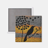 Ein Vogel unter dem Feathers Magnet (Vorderseite/Rückseite)