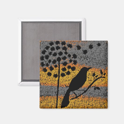 Ein Vogel unter dem Feathers Magnet (Vorderseite/Rückseite)