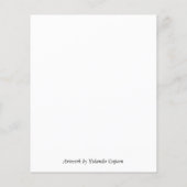 Ein Vogel unter den Feathers Paper Sheet (Rückseite)