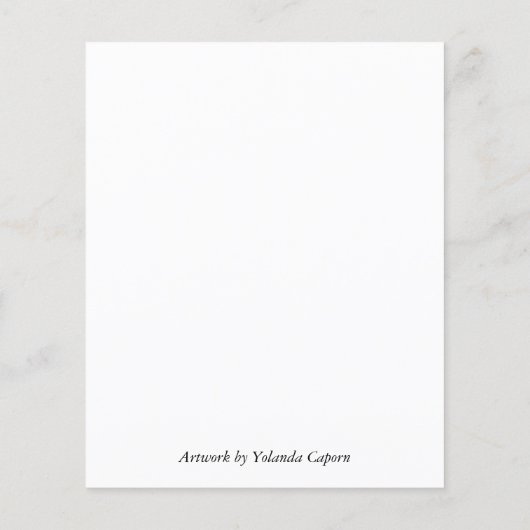 Ein Vogel unter den Feathers Paper Sheet (Rückseite)