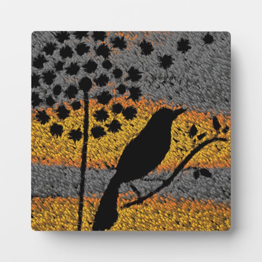 Ein Vogel unter den Feathers Plaque mit Easel Fotoplatte (Vorderseite)
