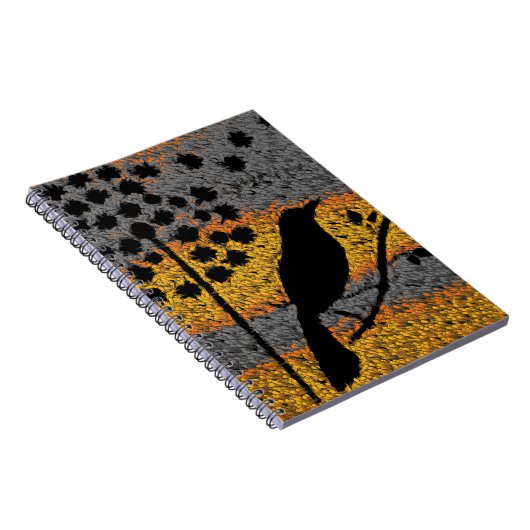 Ein Vogel unter den Feathers Spiral Notebook Notizblock (Rechte Seite)