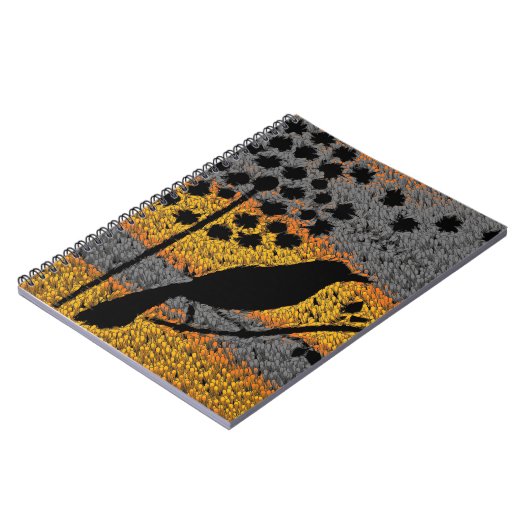 Ein Vogel unter den Feathers Spiral Notebook Notizblock (Linke Seite)