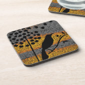 Ein Vogel unter den Feathers-Untersetzer Getränkeuntersetzer (Linke Seite)