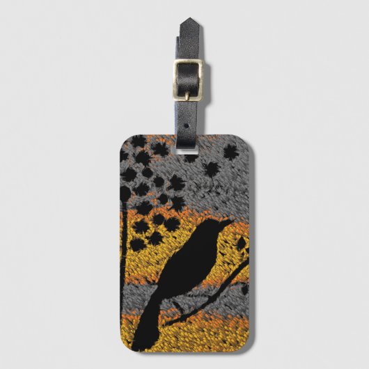 Ein Vogel unter den Federn Gepäckanhänger (Vorderseite Vertikal)