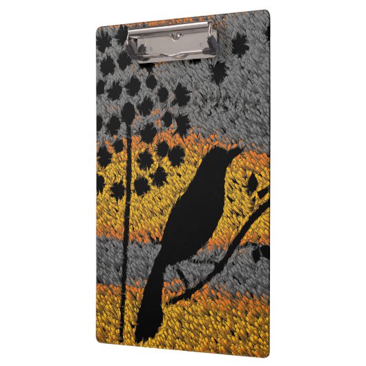 Ein Vogel unter den Federn Klemmbrett (Links)