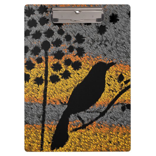 Ein Vogel unter den Federn Klemmbrett (Vorderseite)