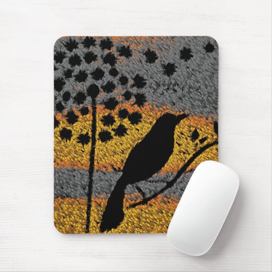 Ein Vogel unter den Federn Mousepad (Mit Mouse)