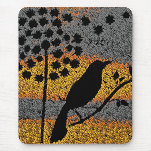 Ein Vogel unter den Federn Mousepad (Vorne)