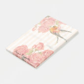 Ein Vogel unter den Rose nach dem it® - Anmerkunge Post-it Klebezettel (angewinkelt)