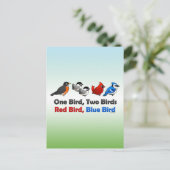 Ein Vogel, zwei Vögel... Postkarte (Stehend Vorderseite)