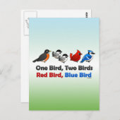 Ein Vogel, zwei Vögel... Postkarte (Vorne/Hinten)