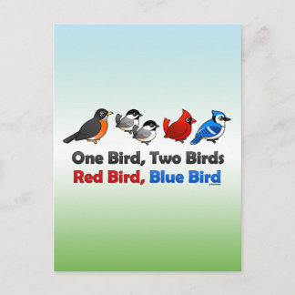 Ein Vogel, zwei Vögel... Postkarte