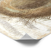 Ein Vogelnest mit einem grünen Ei Poster (Ecke)