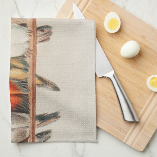 Ein Vogelpark, 1880 von Hector Giacomelli Geschirrtuch (Viertel Falte)