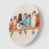 Ein Vogelpark, 1880 von Hector Giacomelli Große Wanduhr (Winkel)