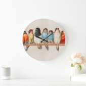 Ein Vogelpark, 1880 von Hector Giacomelli Große Wanduhr (Zuhause)