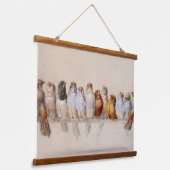 Ein Vogelpark (1880) von Hector Giacomelli Wandteppich Mit Holzrahmen (Gewinkelt)