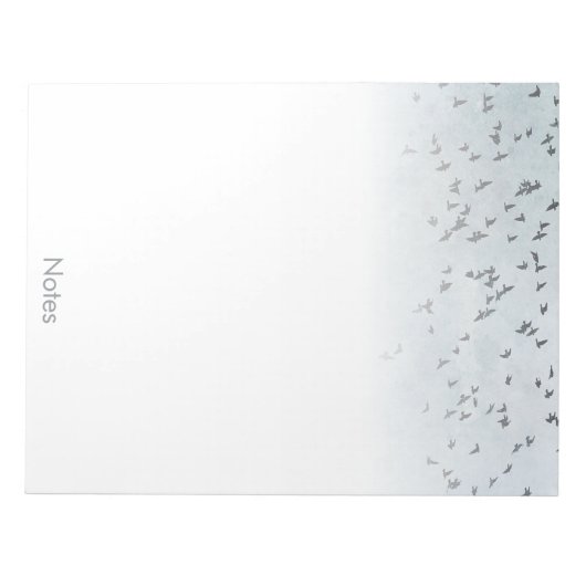 Ein Vogelschwarm Notizblock (Vorderseite)