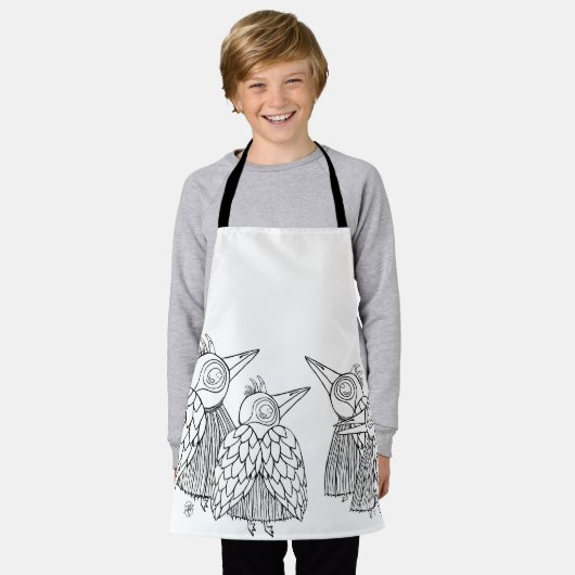 ein Vogeltreffen Schürze (Getragen)