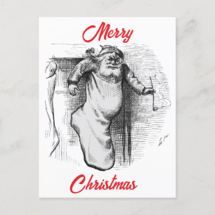 Ein voller Strumpf (1879) von Thomas Nast.  Feiertagspostkarte