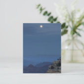 Ein Vollmond erhebt sich durch einen dunklen Himme Postkarte (Stehend Vorderseite)