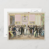 Ein von Charles Etienne eingrabener "Society Ball" Postkarte (Vorne/Hinten)