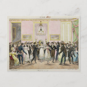 Ein von Charles Etienne eingrabener "Society Ball" Postkarte