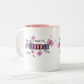 Ein von einem netten Oma Zweifarbige Tasse (Vorderseite Links)