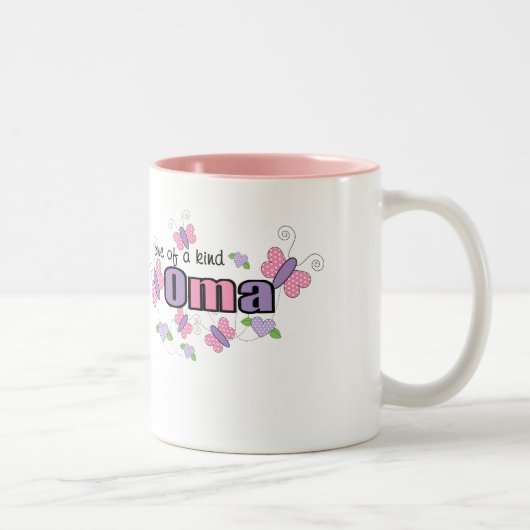 Ein von einem netten Oma Zweifarbige Tasse (Rechts)