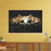 Ein von einer protoplanetären Diskette umgebener S Leinwanddruck (Insitu (Wohnzimmer))