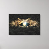 Ein von einer protoplanetären Diskette umgebener S Leinwanddruck (Vorderseite)