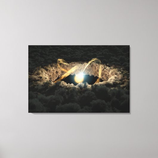 Ein von einer protoplanetären Diskette umgebener S Leinwanddruck (Vorderseite)