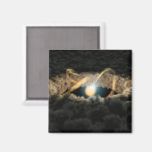 Ein von einer protoplanetären Diskette umgebener S Magnet (Vorderseite/Rückseite)