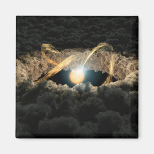 Ein von einer protoplanetären Diskette umgebener S Magnet