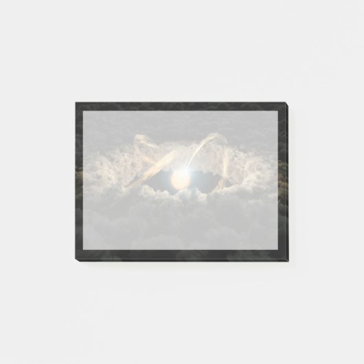 Ein von einer protoplanetären Diskette umgebener S Post-it Klebezettel (Vorderseite)