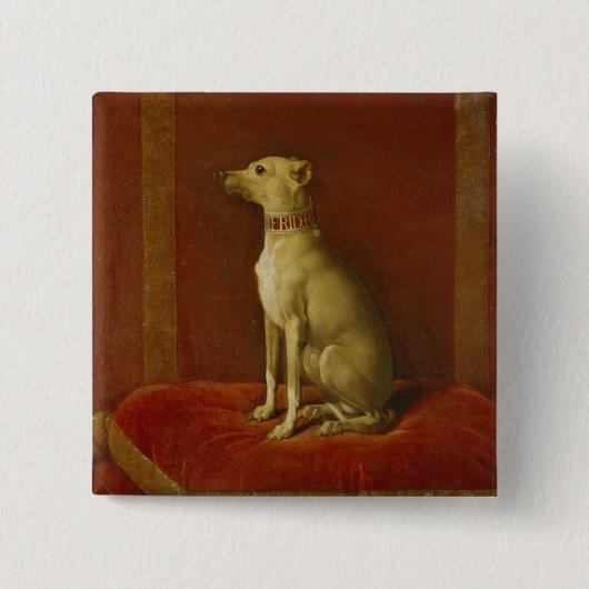 Ein von Frederick II die italienischen Windhunde Button (Vorderseite)