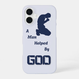 "Ein von Gott unterstützter Mann"-Handyhülle iPhone 16 Hülle