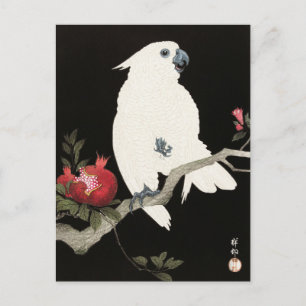 Ein von Ohara Koson gezeichnet Holzschnitt Postkarte