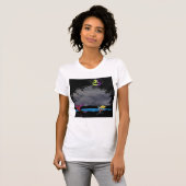 Ein von Zombies gejagter Mann T-Shirt (Vorne ganz)