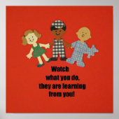 Ein Vorbild für Kinder sein Poster (Vorne)