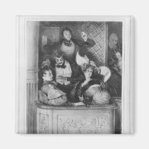 Ein vorderer Theaterkasten, graviert von Julien Magnet